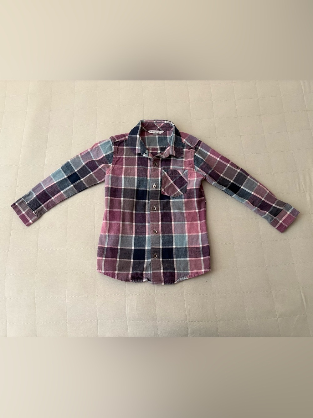 RuggedButts Kids Long-Sleeve Plaid Shirt